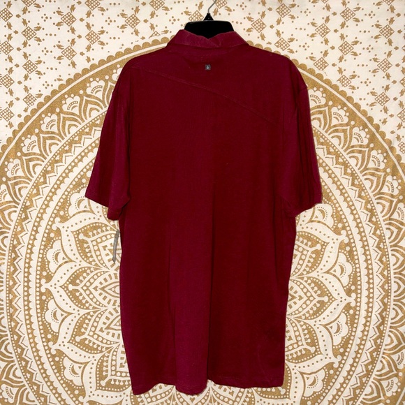 ✨HP✨ “VOLCOM” MEN’S NEW WITH ORIGINAL TAGS, BURGANDY BUTTON-UP POLO, SIZE MEDIUM - Picture 2 of 6